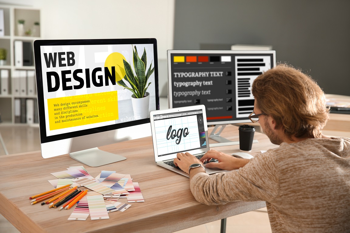 Young designer working in studio Young designer working in studio